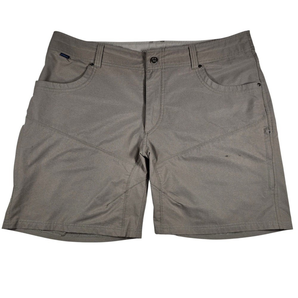 KUHL Renegade Brown Gray UPF 50 Stretch 8" Inseam Hiking Shorts- Men's Size 40